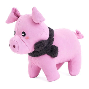 Zippy Paws ecoZippy Cotton Cuddler Pig Dog Toy