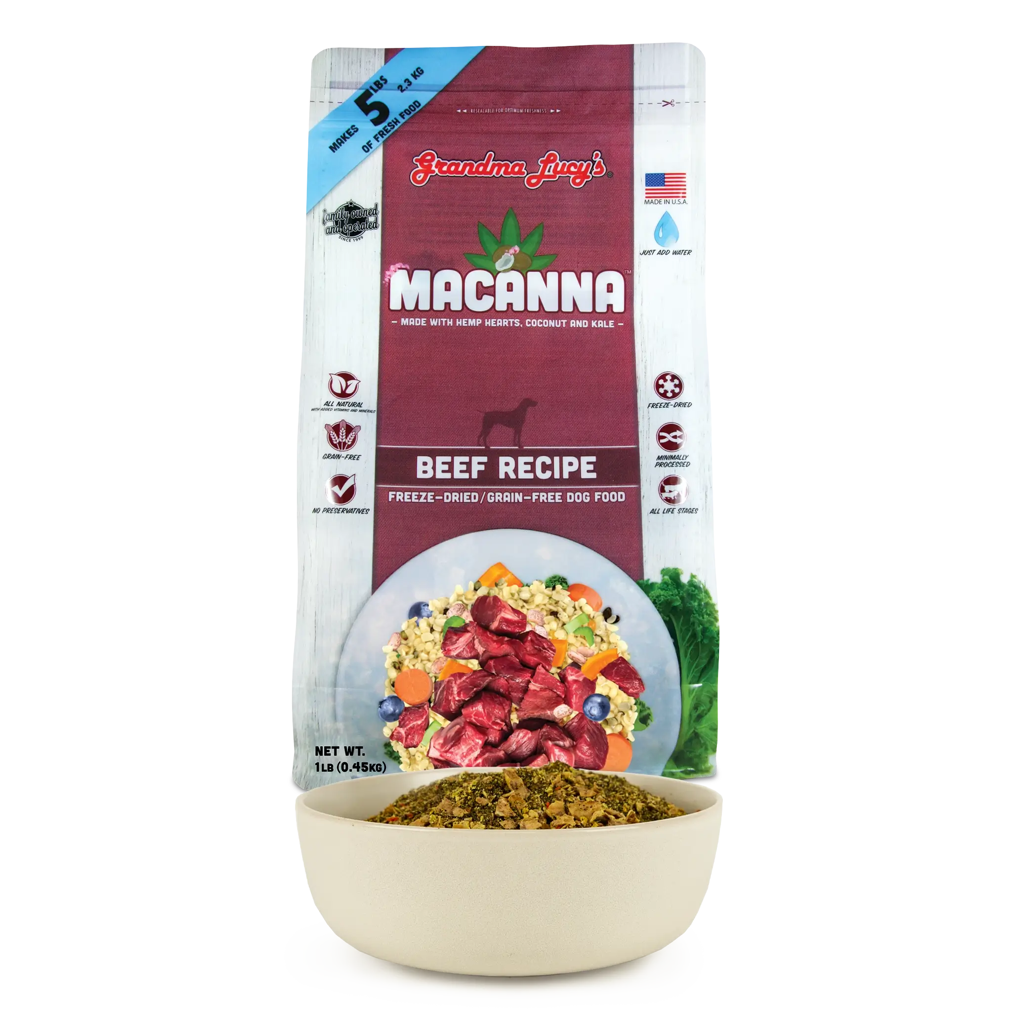 1LB - Macanna Beef – The Good Dog Store