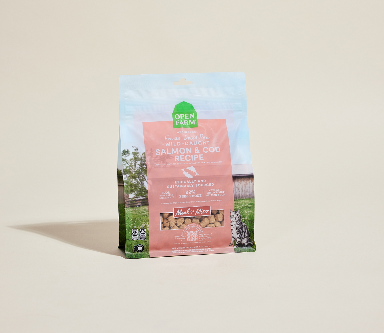 Wild-Caught Salmon & Cod Freeze Dried Raw Morsels for Cats