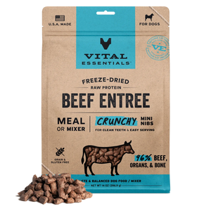 Vital Essentials Dog Crunchy Beef Mini Nibs 14oz