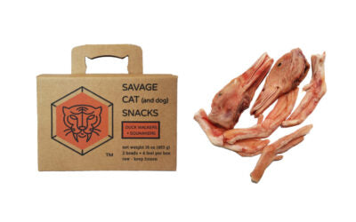 Savage Cat Dog Frozen Duck Heads & Feet Treats 16oz (IN STORE PICK UP ONLY)