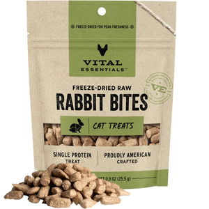 Vital Essentials Cat Freeze Dried Rabbit Bites Treats 0.9oz