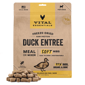 Vital Essentials Dog Freeze Dried Duck Soft Nibs 14oz