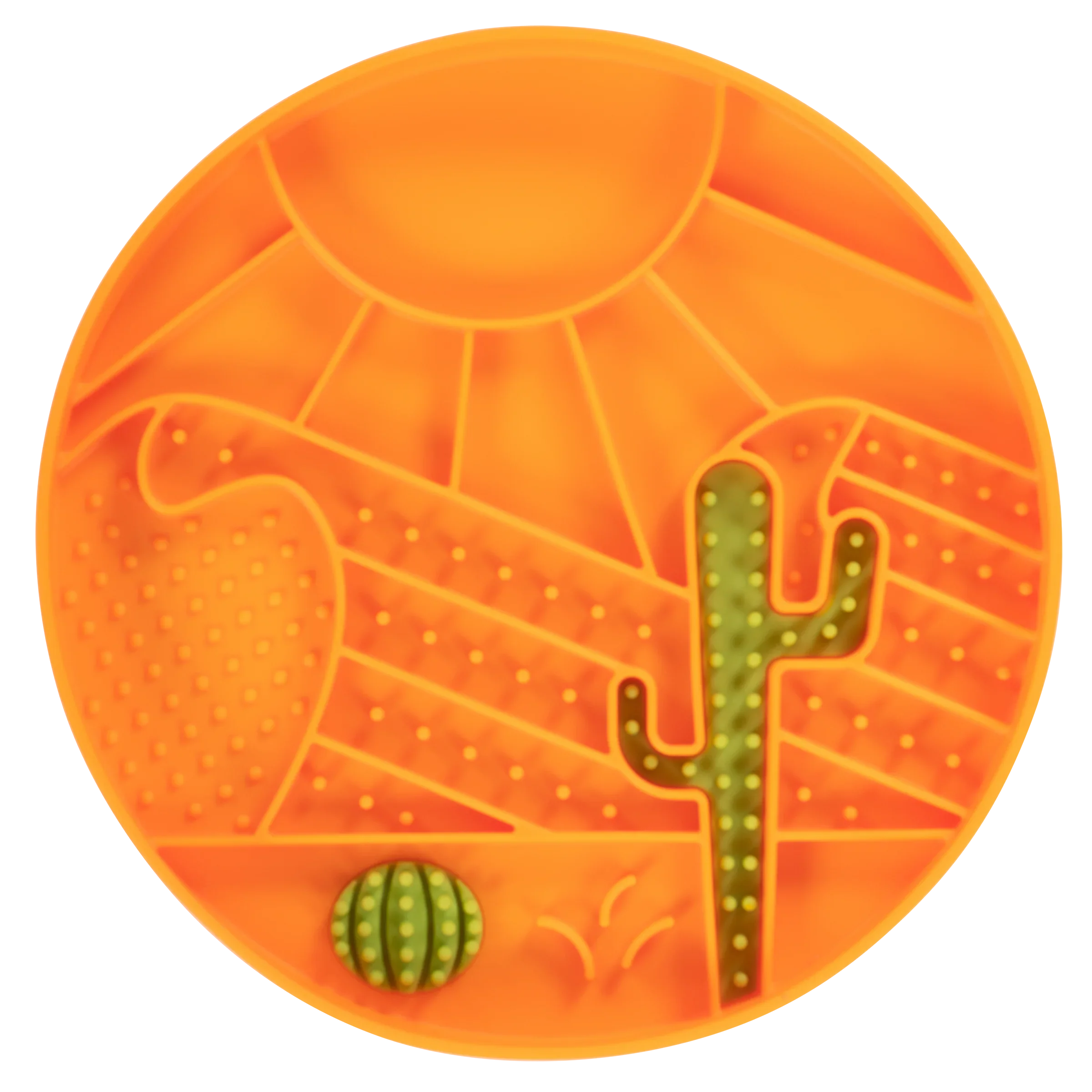 Desert Scene 8" Silicone Therapeutic Dog Lick Bowl-Interactive Dog Feeder