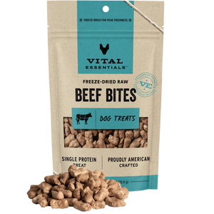 Vital Essentials Dog Freeze Dried Beef Bites Treats 2.5oz