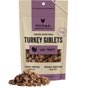 Vital Essentials Dog Freeze Dried Turkey Giblet Treats 2oz