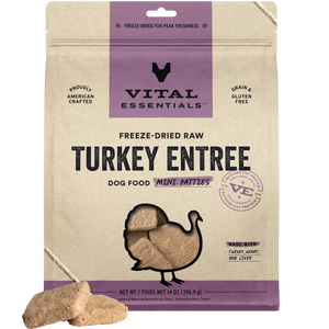 Vital Essentials Dog Freeze Dried Turkey Mini Patties 14oz