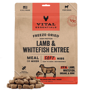 Vital Essentials Dog Freeze Dried Lamb & Whitefish Soft Nibs 14oz