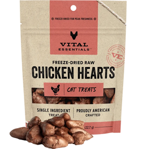 Vital Essentials Cat FD Chicken Heart Treats 0.8oz