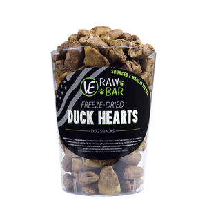 VE RAW BAR Freeze-Dried Duck Hearts freeshipping - The Good Dog Store