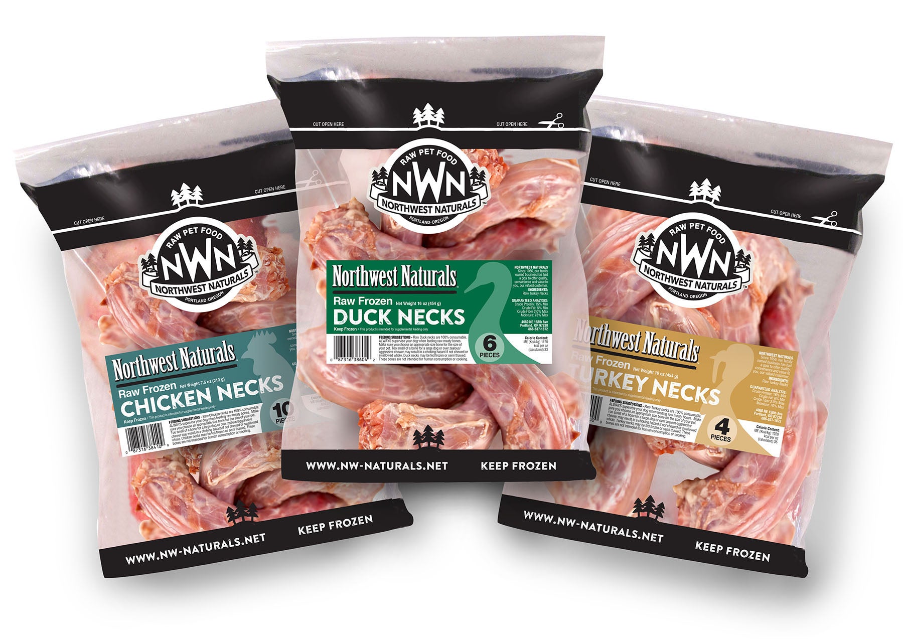 Northwest Natural Turkey Necks 4pk freeshipping - The Good Dog Store