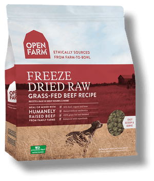 Open Farm Grass-Fed Beef Freeze Dried Raw Dog Food 13.5oz freeshipping - The Good Dog Store