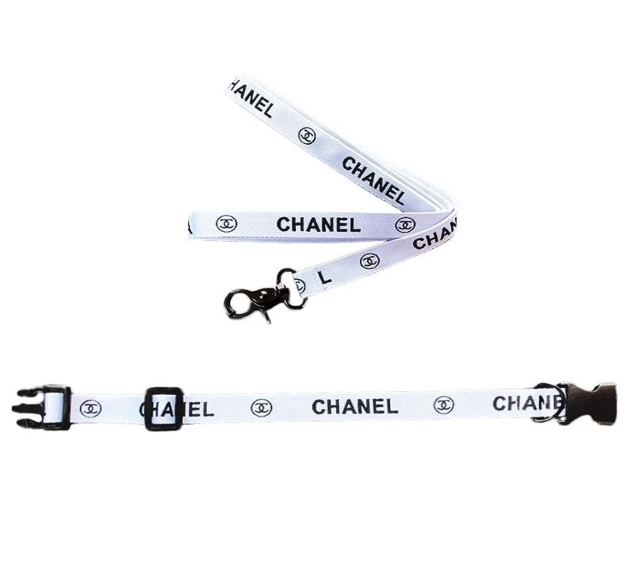 Pup Chanel Collar & Leash Set