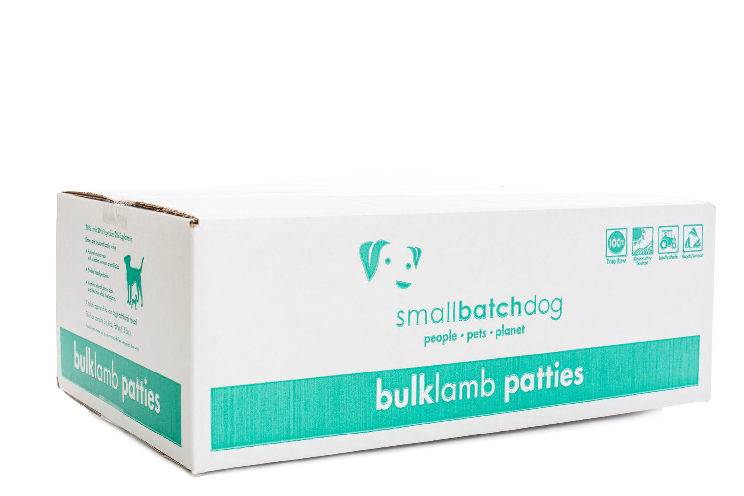Small Batch 8z Lamb Patties Raw Frozen Dog Food BULK 18lbs, 36 Count freeshipping - The Good Dog Store