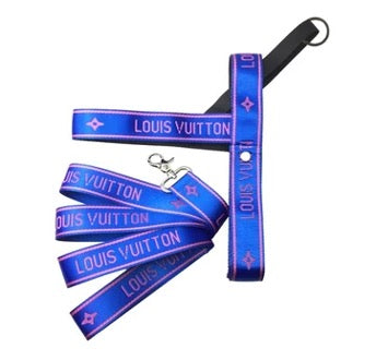 Louis Vuitton with Metal LV Plate Dog Harness and Leash