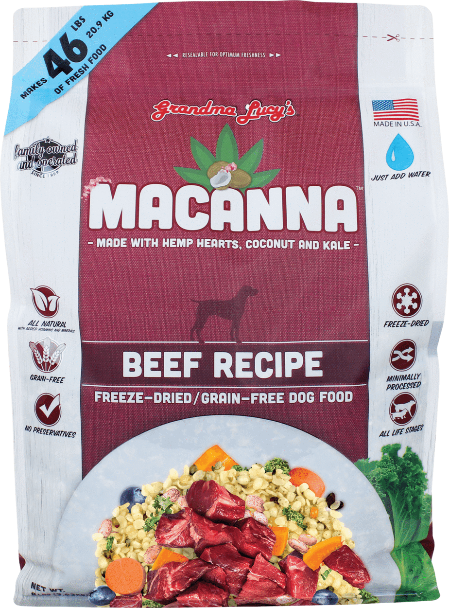 GRANDMA LUCY'S MACANNA BEEF FREEZE DRIED GRAIN FREE DOG FOOD 8lb ...