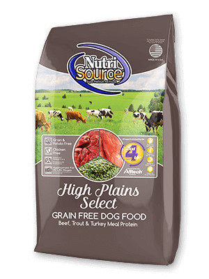Nutri Source High Plains Select Grain Free Dog Food Beef, Trout & Turkey Meal Protein 15lb freeshipping - The Good Dog Store