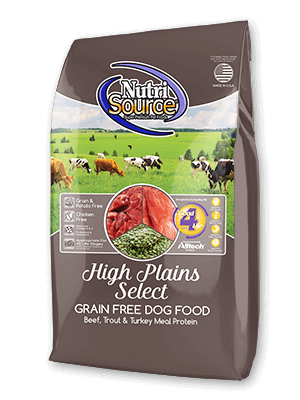 Nutri Source High Plains Select Grain Free Dog Food Beef Trout