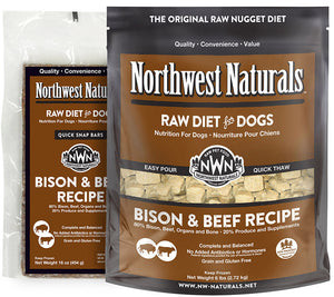 Northwest Naturals Raw Diet Bison & Beef Nuggets Raw Frozen Dog Food 6lb (PICK UP IN STORE ONLY) freeshipping - The Good Dog Store