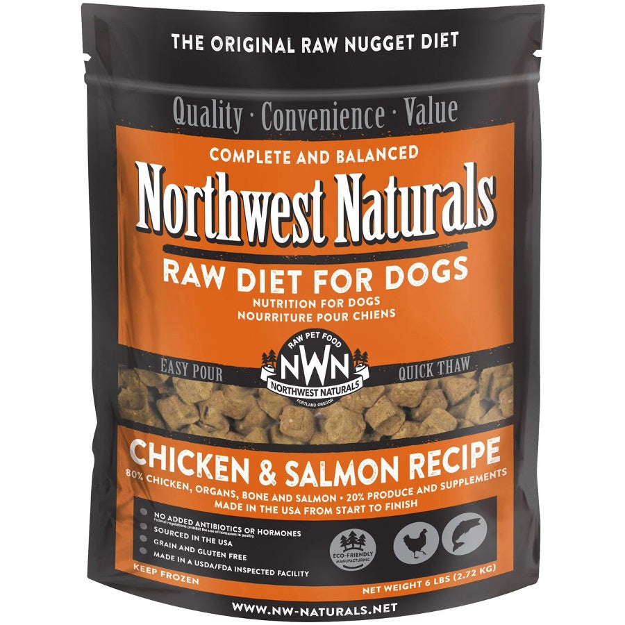 Northwest Naturals Raw Diet Chicken & Salmon Nuggets Raw Frozen Dog Food 6lb (PICK UP IN STORE ONLY) freeshipping - The Good Dog Store