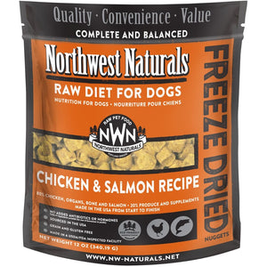 Northwest Naturals Chicken And Salmon Dog Freeze dried diet 12oz freeshipping - The Good Dog Store