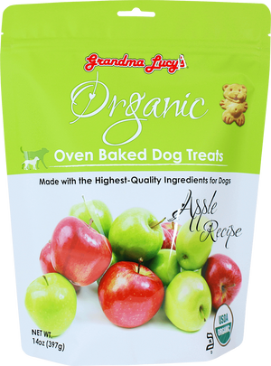 GRANDMA LUCY'S ORGANIC APPLE OVEN BAKED DOG TREATS 14oz freeshipping - The Good Dog Store