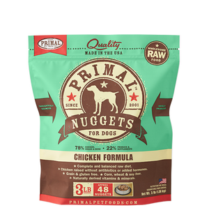 PRIMAL NUGGETS 3LB RAW FROZEN CANINE CHICKEN FORMULA (PICK UP IN STORE ONLY) freeshipping - The Good Dog Store