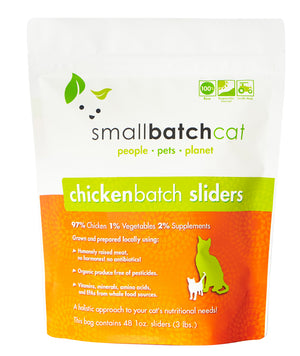 Small Batch Cat Frozen Chicken Sliders Cat Food 3lb freeshipping - The Good Dog Store