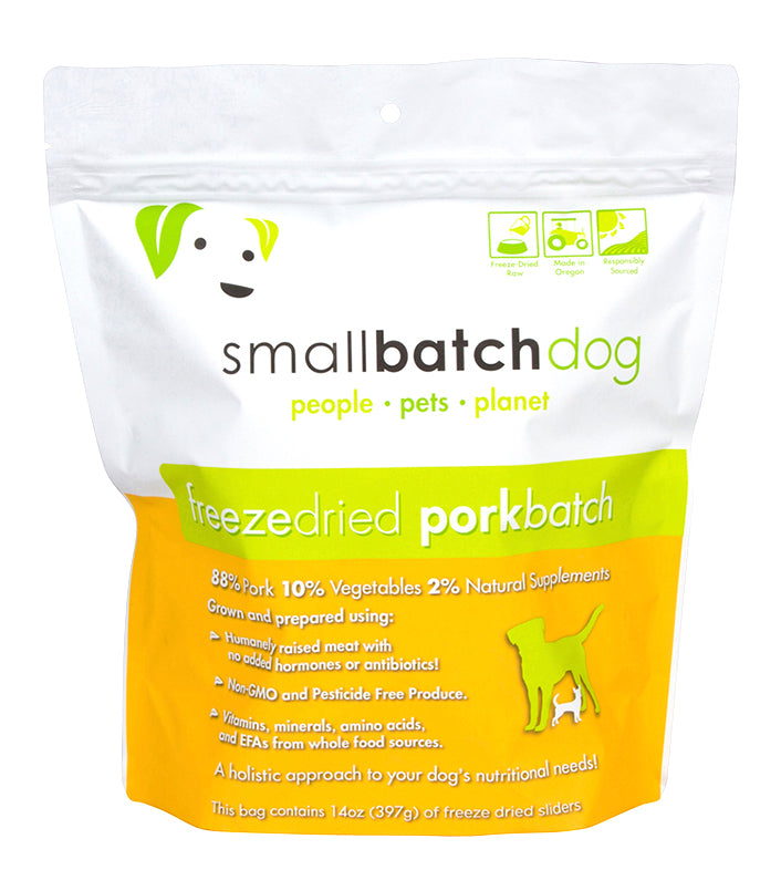 Small Batch Pork Sliders Freeze Dried Dog Food 14z freeshipping - The Good Dog Store