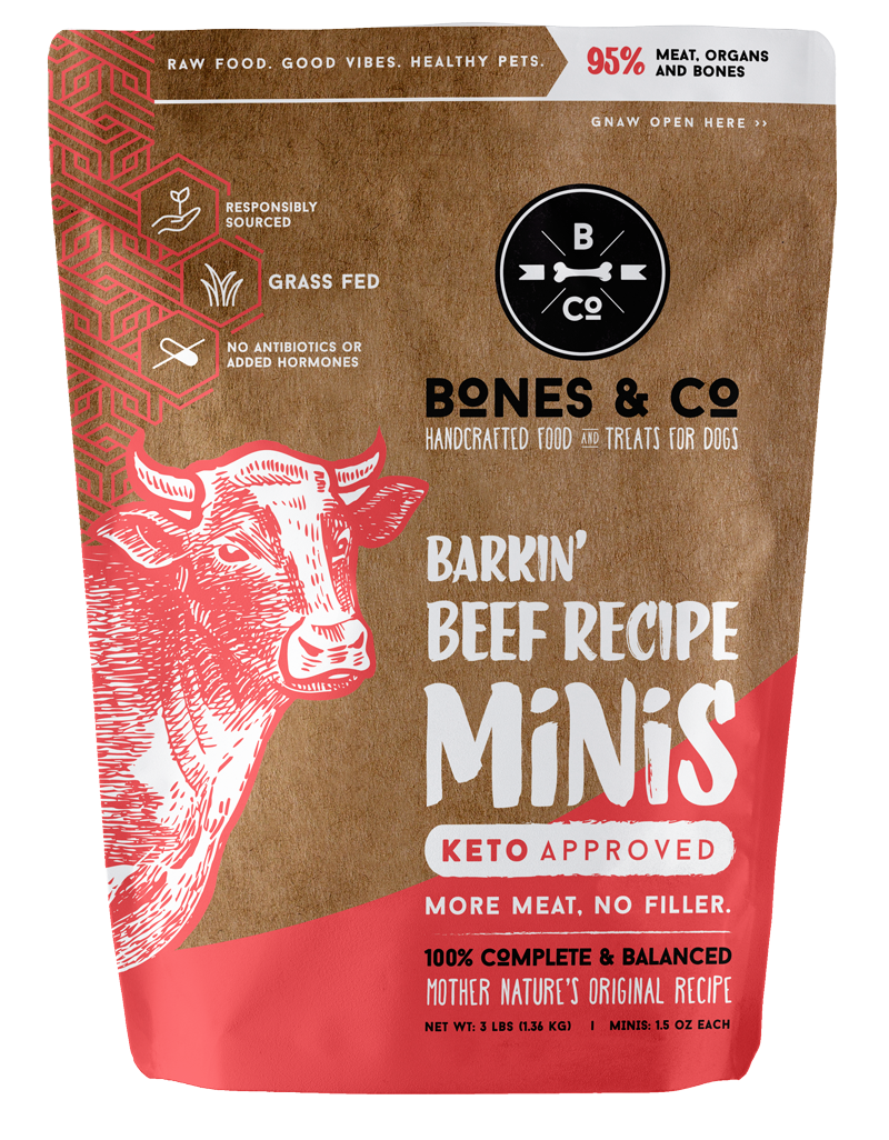 BONES & CO BARKIN' BEEF MINI RECIPE PATTIES 3LB (PICK UP IN STORE ONLY) freeshipping - The Good Dog Store