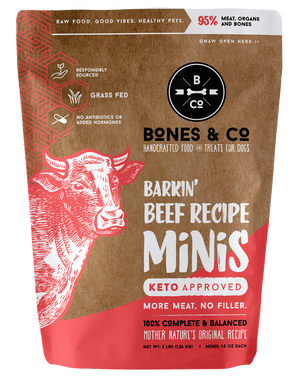 BONES & CO BARKIN' BEEF MINI RECIPE PATTIES 3LB (PICK UP IN STORE ONLY) freeshipping - The Good Dog Store