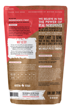 BONES & CO BARKIN' BEEF RECIPE PATTIES 6lb (PICK UP IN STORE ONLY) freeshipping - The Good Dog Store