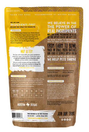 BONES & CO KICKIN' CHICKEN RECIPE PATTIES 6lb (PICK UP IN STORE ONLY) freeshipping - The Good Dog Store