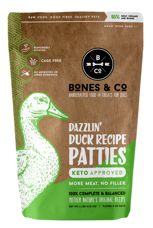 BONES & CO DAZZLIN' DUCK RECIPE PATTIES 6LB (PICK UP IN STORE ONLY) freeshipping - The Good Dog Store