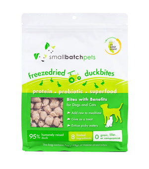 Small Batch Dog / Cat Freeze-dried Small Bites Duck 7 oz freeshipping - The Good Dog Store