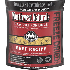 Northwest Naturals Raw Diet Beef Nuggets Freeze Dried Dog Food 12oz freeshipping - The Good Dog Store