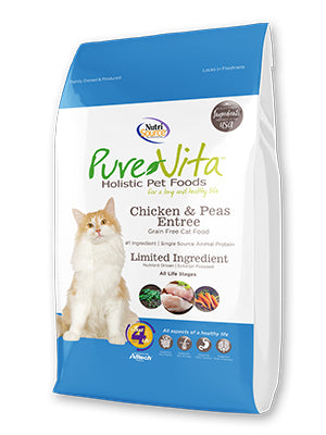 PureVita Grain Free Chicken & Peas Entree Dry Cat Food 6.6 lb freeshipping - The Good Dog Store