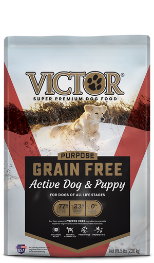Victor Dog Active Dog & Puppy Grain free 30 lb freeshipping - The Good Dog Store