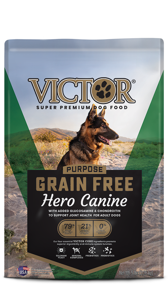 Victor Dog Grain Free Hero Canine 50 lb freeshipping - The Good Dog Store
