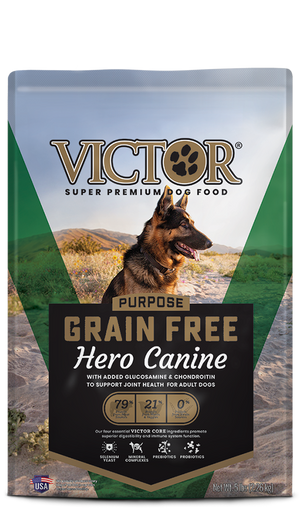 Victor Dog Grain Free Hero Canine 50 lb freeshipping - The Good Dog Store