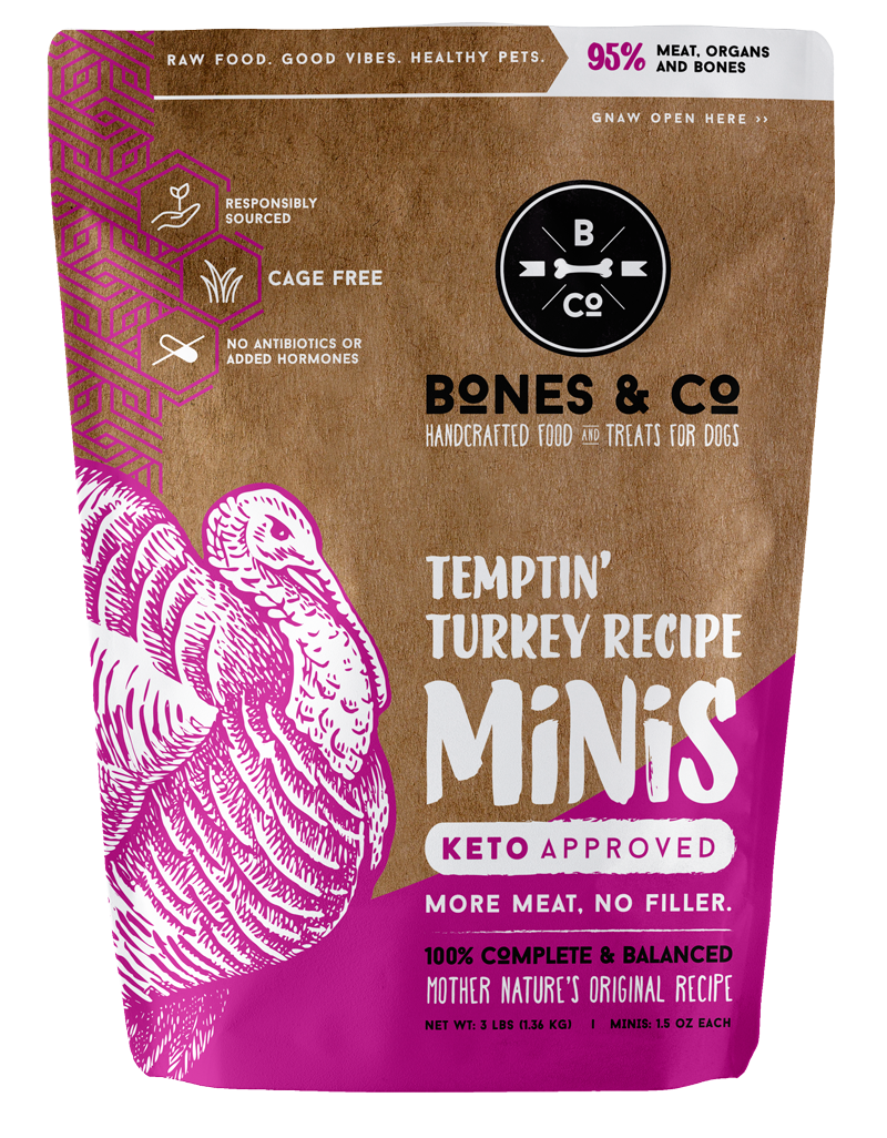 BONES & COTEMPTIN' TURKEY RECIPE MINIS 3lb (PICK UP IN STORE ONLY) freeshipping - The Good Dog Store