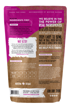 BONES & CO TEMPTIN' TURKEY RECIPE PATTIES 6lb (PICK UP IN STORE ONLY) freeshipping - The Good Dog Store